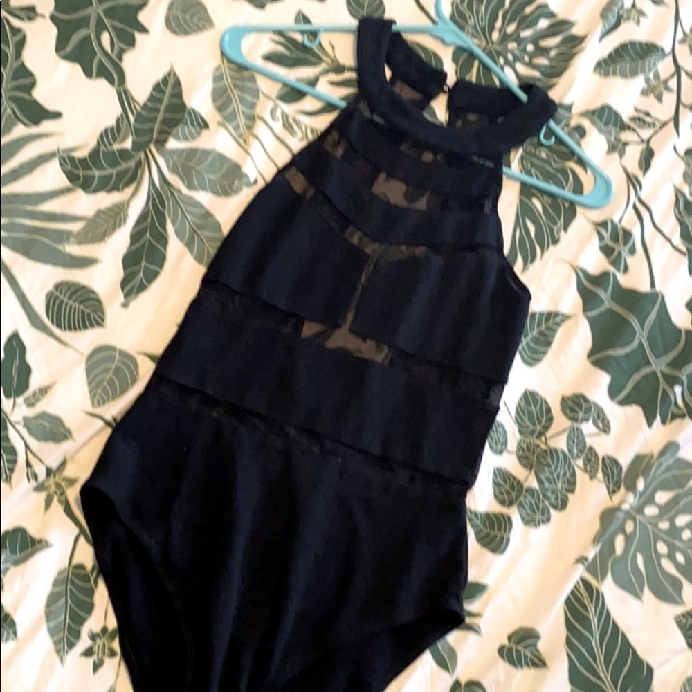 Black Mesh Body Suit